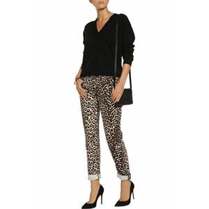 Rag & Bone Boyfriend Fit Snow Leopard Animal Print Mid Rise Jeans Womens 26